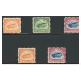 US Stamps #C1-C3 Group of 5, Mint NH with natural US Stamps #C1-C3 Group of 5, Mint NH with natural
