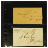 Stampless Covers/Folded Letters group of 10, mid 1 Stampless Covers/Folded Letters group of 10, mid 1