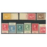 US Stamps Washington-Franklin Group of Plate Numbe