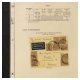 India Postal History Airmail Collection on Pages,