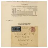 India Postal History Airmail Collection on Pages,