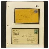 US Railroad Covers collection on pages, organized