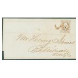 US Stamps #1 tied on Cover CV $500