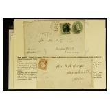 US Postal History 19th Century Lot including Stamp