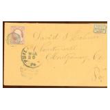 US Stamps #15L14 Bloods Penny Post Local acid tied