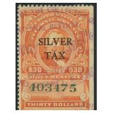US Stamps #RG19 Used 1934 Silver Tax with creases,