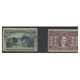 US Stamps #240 Mint No Gum & #325 Mint with gum sk