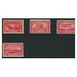 US Stamps Parcel Post Group on Card #Q1, Q5, Q8, &