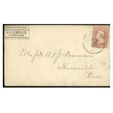US Postal History 1862 Advertising cover for J. C.