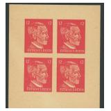 Germany Stamps Skull Propaganda 1940s issue, block