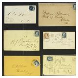 US Stamps 1850s-1860s Covers with 1 cent blue Fran