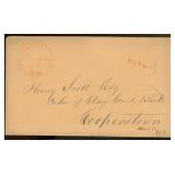 Butternuts 1853 Stampless Cover & enclosed letter