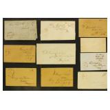 New York Stampless Covers, 1840s-1850s group of 10