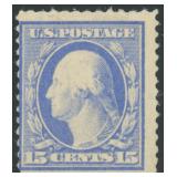 US Stamps #382 Mint NH light gum disturbance, perf