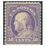 US Stamps #521 Mint NH with light gum skips, perfs