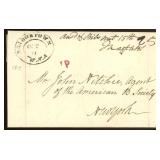 1819 Stampless Folded Letter with Bridgetown W NJ