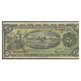 1914 Mexico 5 Pesos Provisional Government Banknot