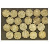 US Coins Group of 21 Silver Wartime Jefferson Nick
