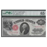 US Paper Money Fr #39 $1 1917 Legal Tender Speelma