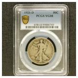 US Coins 1921-D Walking Liberty Half Dollar Graded