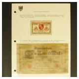 Germany Paper Money 1921-1923 issues, including on