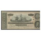 T-67 Confederate States Currency $20 CSA Civil War