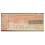 1845 Georgia Lottery Tickets one Green and one Ora