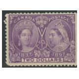 Canada Stamps #62 1897 Mint No Gum 1897 Jubilee $2