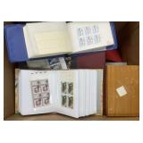 US Stamps $425+ Face Value in bankers box, a varie