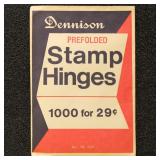 Dennison Hinges Sealed pack of 1000 stamp supplies