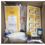 Supplies including black and clear mounts, hundred