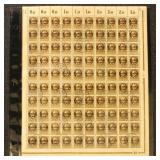 Bavaria Stamps #93 Used Sheet with Dachau cancels,