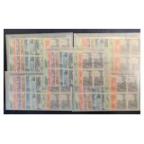 US Stamps #740-749 Mint NH Blocks of 4 CV $319