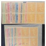 US Stamps #704-715 Mint NH Blocks of 4 CV $266