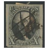 US Stamps #2 Used 1847 First Issue with APS Certif