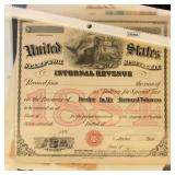US Revenue Stamps 1860s-1940s Used & Mint on mix o