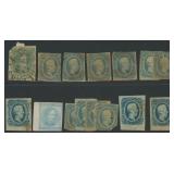 Confederate CSA Stamps Mint & Used with faults, mo
