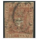 Italy Stamps Tuscany #22 Used with "SIB" expert ma