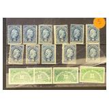 US Stamps Back of Book group on cards, includes #R