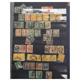 US Stamps in Large Flat Rate Box, off paper, in st