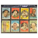 1958 Topps #1//71 Group of 53 on pages, mostly wel