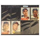 1953 Topps #185//219 Group of 12 on pages, mostly