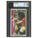 Julius Erving Dr. J 1976 Topps #1 Graded BVG 5