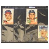 1953 Topps #130//184 Group of 16 on pages, mostly