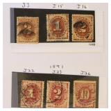 US Stamps on pages with identifications and prices