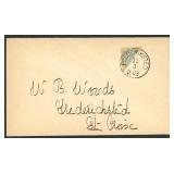 Danish West Indies Stamps #7c Bisect tied with bla