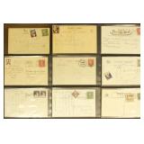 US Stamps 20 Christmas Seals on Christmas Postcard