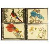 China Stamps Group of 4 "3D" postcards of birds an