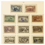 US Stamps Mint Columbian Exposition Group on hinge