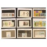 Worldwide Stamps on dealer cards, singles and sets